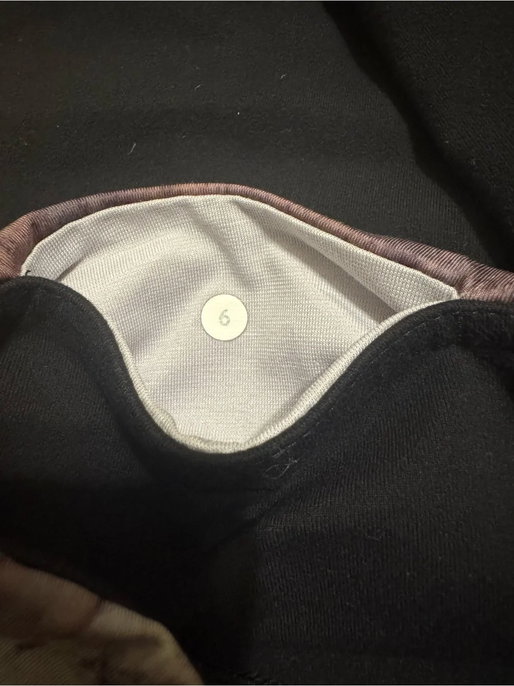 lululemon athletica Black Capri Leggings with Purple Patterned Waistband